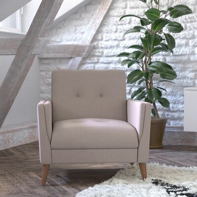 Flash Furniture Conrad Faux Linen Armchair, Taupe (IS22271CTAUPE)