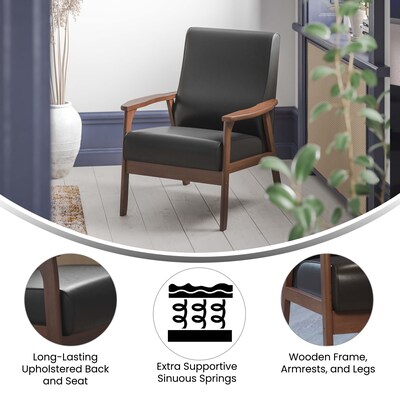 Flash Furniture Langston LeatherSoft Arm Chair, Black (ISIT673317BK)