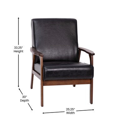 Flash Furniture Langston LeatherSoft Arm Chair, Black (ISIT673317BK)