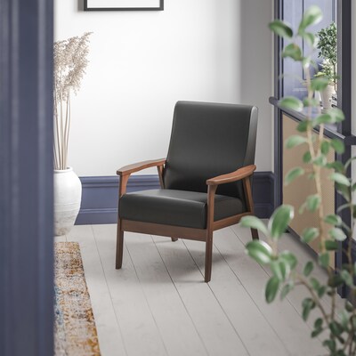 Flash Furniture Langston LeatherSoft Arm Chair, Black (ISIT673317BK)