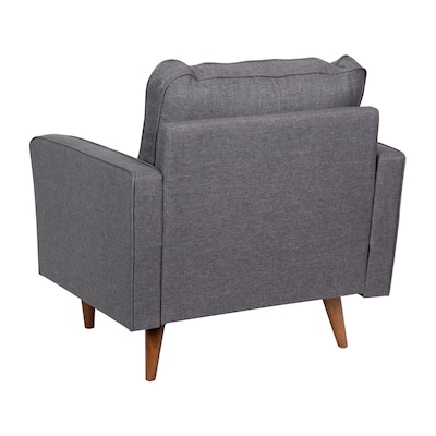 Flash Furniture Hudson Tufted Faux Linen Armchair, Dark Gray (ISPC100DKGY)
