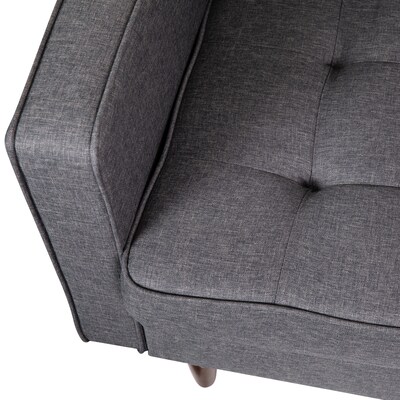 Flash Furniture Hudson Tufted Faux Linen Armchair, Dark Gray (ISPC100DKGY)