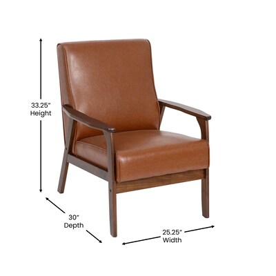 Flash Furniture Langston LeatherSoft Arm Chair, Cognac (ISIT673317BR)