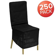Flash Furniture Bella Fabric Chiavari Chair Storage Cover, Black, 250 Pack (250LECOVER)