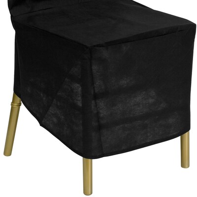 Flash Furniture Bella Fabric Chiavari Chair Storage Cover, Black, 250 Pack (250LECOVER)