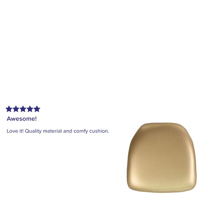 Flash Furniture Louise Vinyl Chiavari Chair Cushion, Gold (BHGOLDHARDVYL)