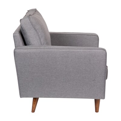 Flash Furniture Hudson Tufted Faux Linen Armchair, Slate Gray (ISPC100GY)