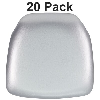 Flash Furniture Louise Vinyl Chiavari Chair Cushion, Silver, 20 Pack (20BHSILHARDVYL)