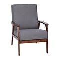 Flash Furniture Langston Faux Linen Arm Chair, Gray (ISIT673317GY)