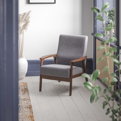 Flash Furniture Langston Faux Linen Arm Chair, Gray (ISIT673317GY)