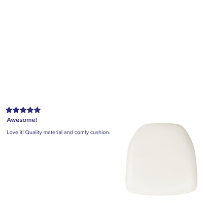 Flash Furniture Louise Vinyl Chiavari Chair Cushion, White (BHWHHARDVYL)