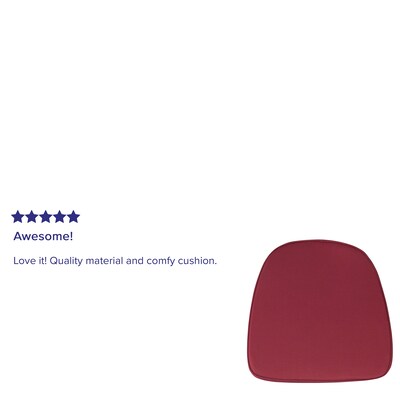 Flash Furniture Louise Fabric Chiavari Chair Cushion, Burgundy, 22 Pack (22BHBURG)