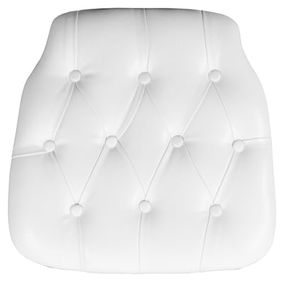 Flash Furniture Louise Tufted Vinyl Chiavari Chair Cushion, White (SZTUFTWH)