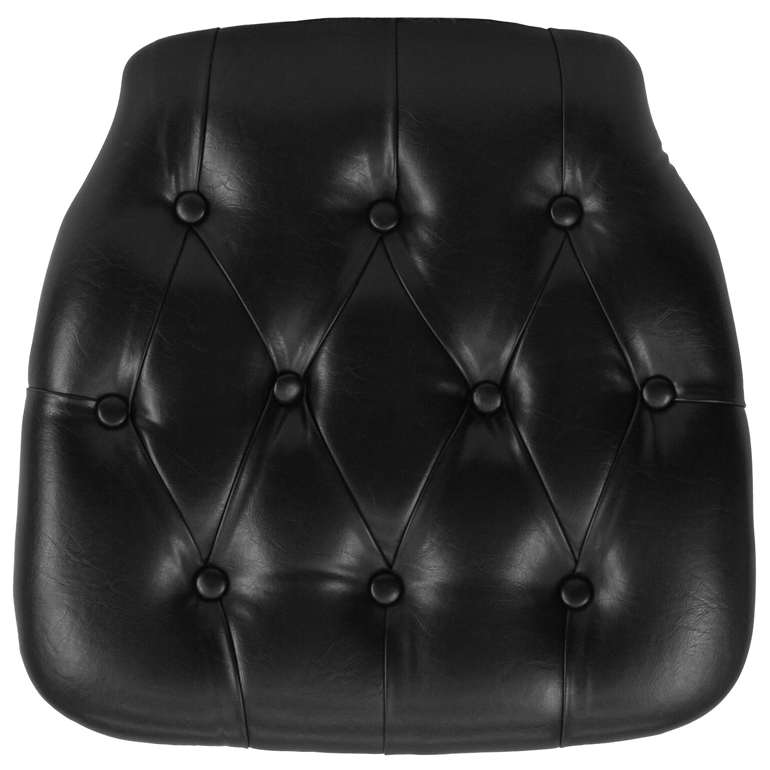 Flash Furniture Louise Tufted Vinyl Chiavari Chair Cushion, Black (SZTUFTBK)