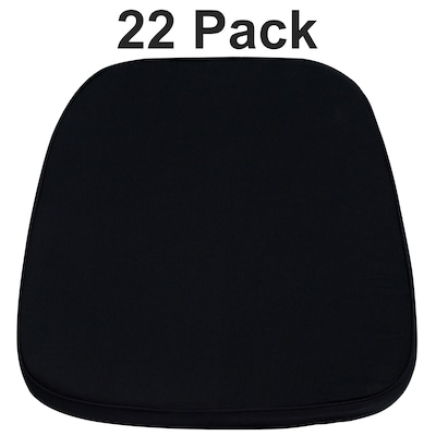 Flash Furniture Louise Fabric Chiavari Chair Cushion, Black, 22 Pack (22LELCBLACK)