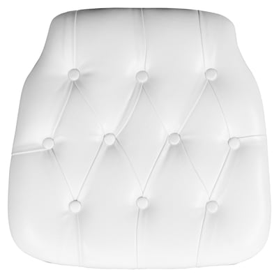 Flash Furniture Louise Tufted Vinyl Chiavari Chair Cushion, White, 20 Pack (20SZTUFTWH)