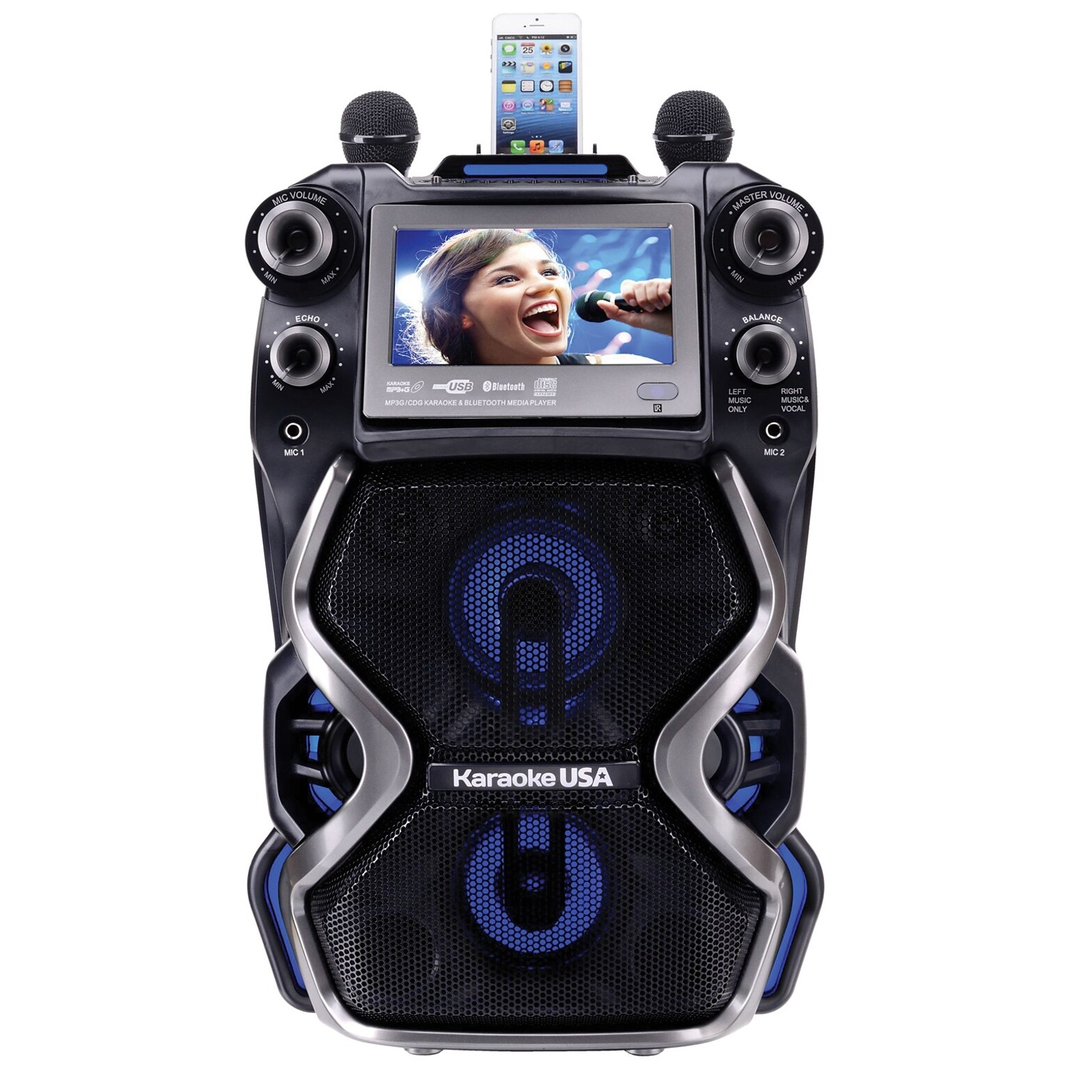 Karaoke USA Portable Professional CDG/MP3G Karaoke Player with 7 TFT Digital Color Screen (GF920)