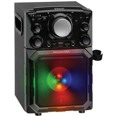 Karaoke USA Portable MP3 Karaoke Player with Bluetooth, PA, and Built-In Battery (GQ410)