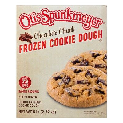 Otis Spunkmeyer Vegan Chocolate Chip Frozen Dough, 72 Count (353-00001)