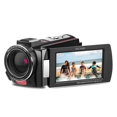 Minolta 30 Megapixel 4K Ultra HD IR Night Vision Camcorder, 16x Digital Zoom, Black (MN4K20NV)