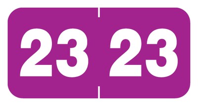 Medical Arts Press Jeter Compatible Violet Year Roll Style Labels; 2023, 500/Roll (3266923)
