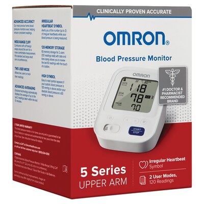 Omron 5 Series Digital Upper Arm Blood Pressure Monitor with D-Ring Cuff (BP7200)