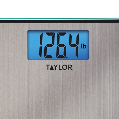 Taylor Precision Products 74074102 Easy-to-Read Bathroom Scale, Stainless Steel, 400 lbs. Capacity