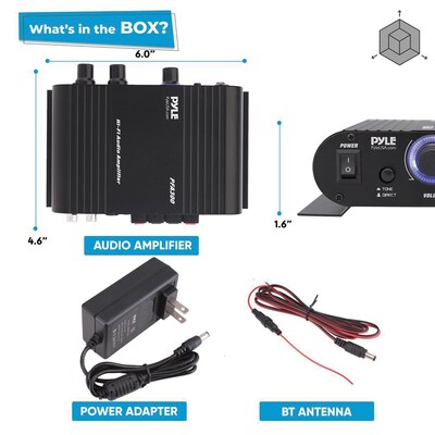 Pyle Hi-Fi Stereo Class-T Amp, 2 Channel, 90 Watts, Black (PFA300)