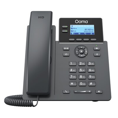Ooma 2-Line VOIP Phone with Digital Answering, Black (OOMA2602)