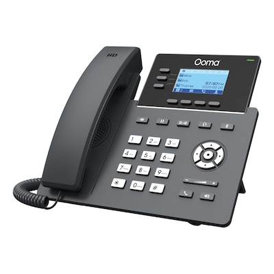 Ooma 3-Line VOIP Phone with Digital Answering, Black (OOMA2603)