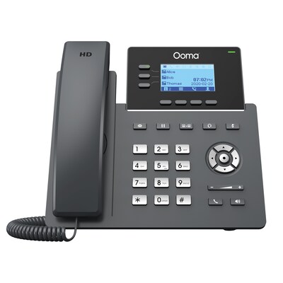 Ooma 3-Line VOIP Phone with Digital Answering, Black (OOMA2603)