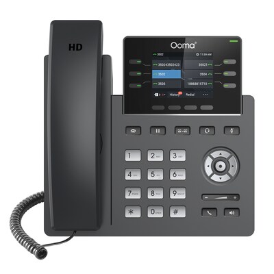 Ooma 6-Line IP Corded Conference Phone, Black (2613)