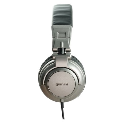 Gemini Professional Over-Ear DJ Headphones, Silver (DJX-500)