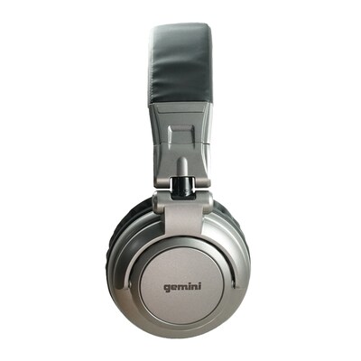 Gemini Professional Over-Ear DJ Headphones, Silver (DJX-500)