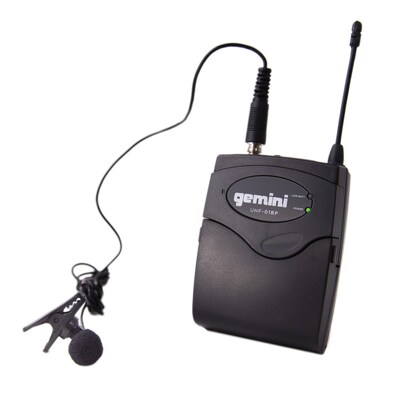 Gemini Wireless Microphone System with Headset & Lavalier Microphones, Black (UHF-01HL-F2)