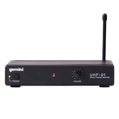 Gemini Wireless Microphone System with Headset & Lavalier Microphones, Black (UHF-01HL-F2)