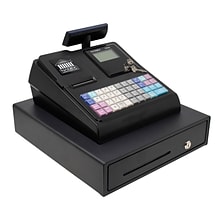 Nadex Coins CR360 Thermal-Print Electronic Cash Register, 12 Compartments, Black (NXTE-1376)