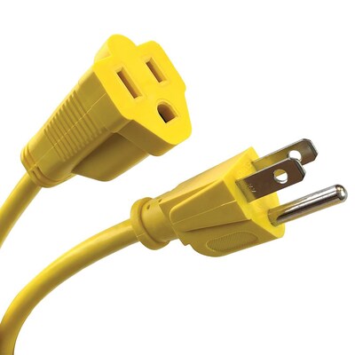 STANLEY 15 ft. Outdoor Power Extension Cord, 16-Gauge, Yellow (33157)