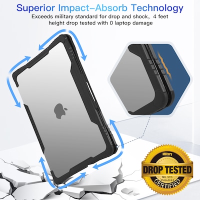 Techprotectus Rugged Laptop Sleeve with Keyboard Cover for Apple 13.6 Macbook Air 2022 M2, Clear (TP-RCL-MA13M2)