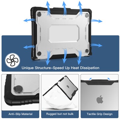 Techprotectus Rugged Laptop Sleeve with Keyboard Cover for Apple 13.6 Macbook Air 2022 M2, Clear (TP-RCL-MA13M2)