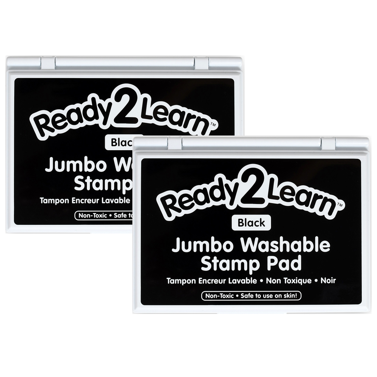 Ready2Learn™ Jumbo Washable Stamp Pad, Black Ink, Pack of 2 (CE-10030-2)