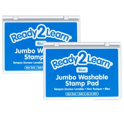 Ready2Learn™ Jumbo Washable Stamp Pad, Blue Ink, Pack of 2 (CE-10031-2)