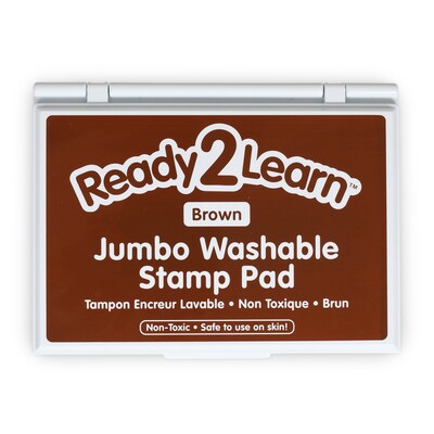 Ready2Learn Jumbo Washable Stamp Pad, Brown Ink, 2/Pack (CE-10032-2)