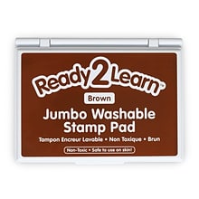 Ready2Learn Jumbo Washable Stamp Pad, Brown Ink, 2/Pack (CE-10032-2)