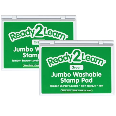 Ready2Learn™ Jumbo Washable Stamp Pad, Green Ink, Pack of 2 (CE-10033-2)