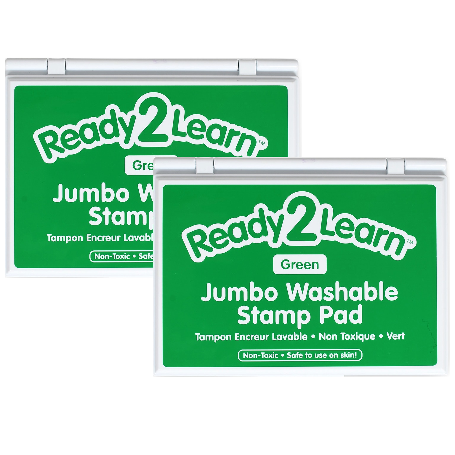 Ready2Learn™ Jumbo Washable Stamp Pad, Green Ink, Pack of 2 (CE-10033-2)