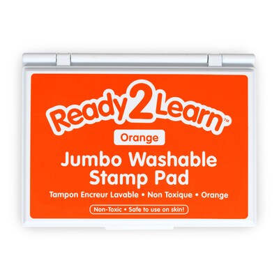 Ready2Learn™ Jumbo Washable Stamp Pad, Orange Ink, Pack of 2 (CE-10035-2)