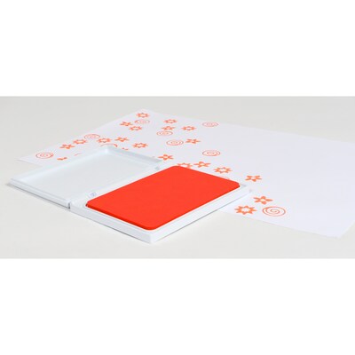 Ready2Learn™ Jumbo Washable Stamp Pad, Orange Ink, Pack of 2 (CE-10035-2)