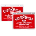Ready2Learn™ Jumbo Washable Stamp Pad, Red Ink, Pack of 2 (CE-10037-2)