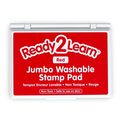 Ready2Learn™ Jumbo Washable Stamp Pad, Red Ink, Pack of 2 (CE-10037-2)